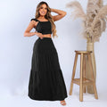 Long Skirt And Cropped Set 3 Maria Fashion Blogger Tendencia Casual